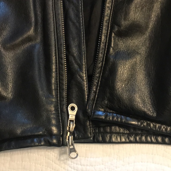 HARLEY-DAVIDSON BLACK LEATHER MID-WEIGHT JACKET XL ZIP FRONT W/HD HANGER - Picture 12 of 16